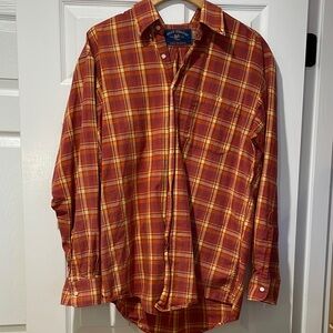 Vintage Bills Khakis Mens Plaid Button Down Shirt Size LT 90s Grunge Alternative